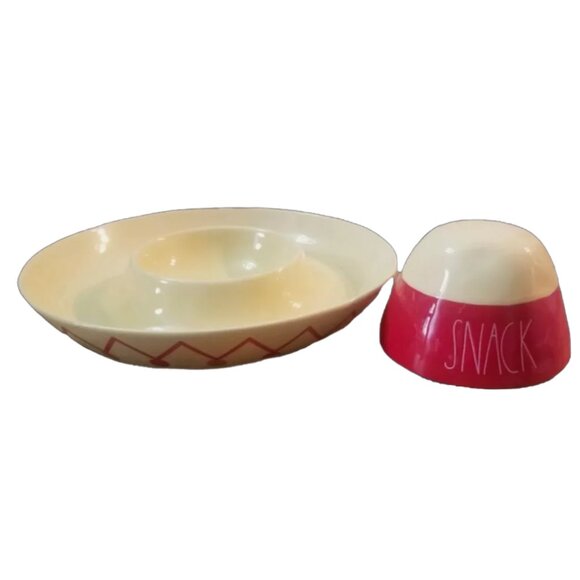 Rae Dunn Sombrero SNACK Plate Chip Dip Platter Veggie Tray NEW - Picture 2 of 3